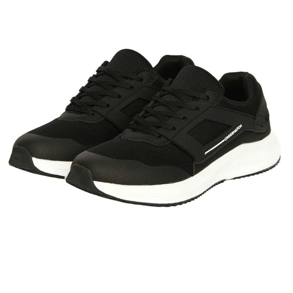 Crosshatch Mens Holywell Flyknit Sneakers / Black/White